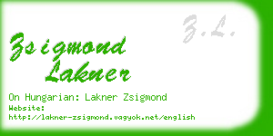 zsigmond lakner business card